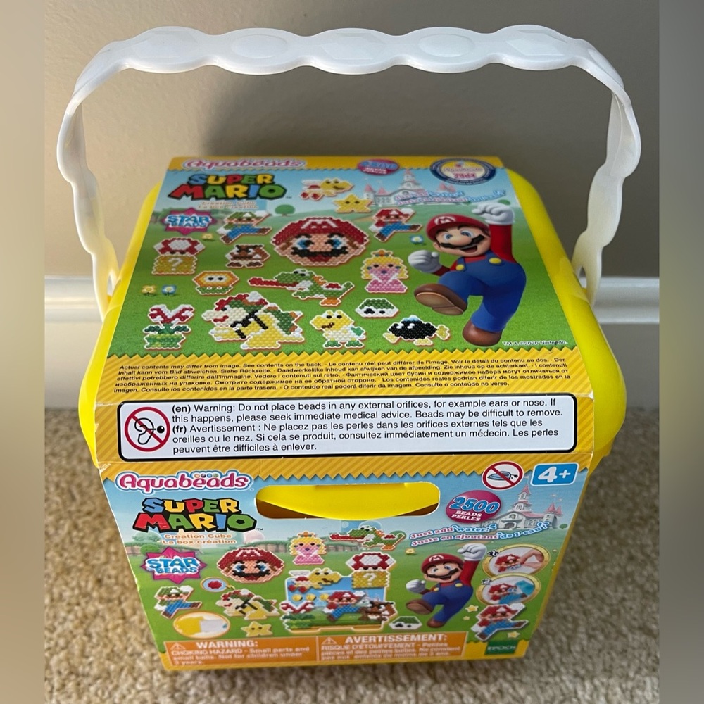Aquabeads SUPER MARIO BROS Creation Cube Nintendo Toy Arts & Crafts Set HTF NEW